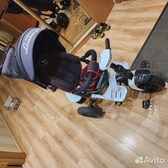 Детский трехколесный велосипед lamborghini