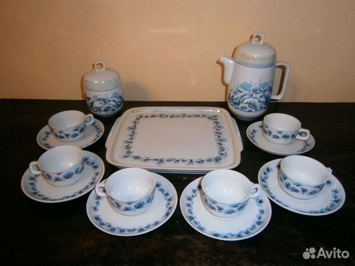 Кофейный сервиз зима Барановка СССР