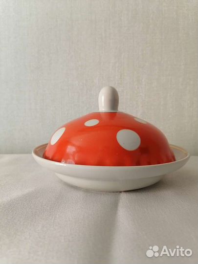 Фарфоровая масленка и сахарница СССР