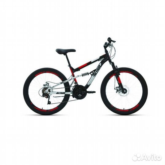 Велосипед Altair MTB FS 24 disc (черный/красный)