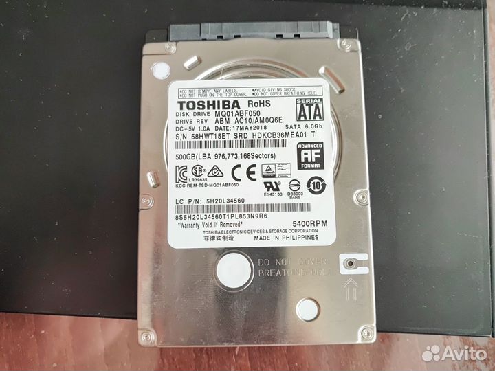 Toshiba hdd 2.5 500 gb