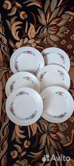 Тарелки десертные 6шт д. 17,5см (винтаж) СССР