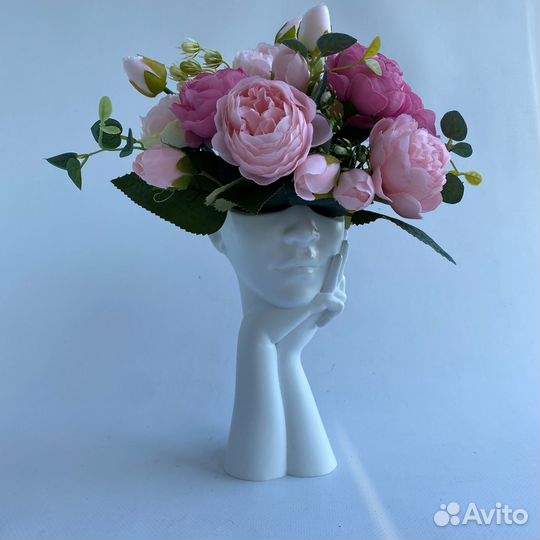 Ваза кашпо,гипсовая. Декоративная