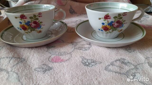 Чайная пара фарфор,дулево
