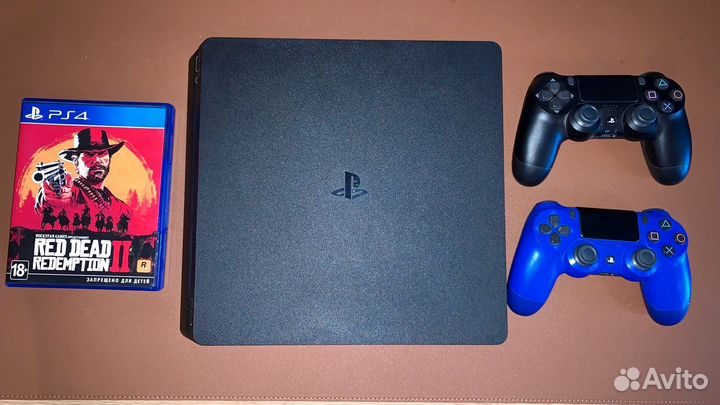 Sony PlayStation 4 slim 1tb 2 геймпада
