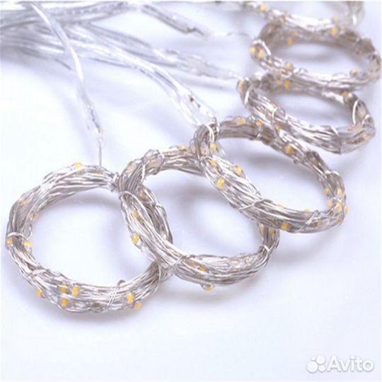 Гирлянда-штора LED Мультицвет (3х3м,300 ламп,USB)