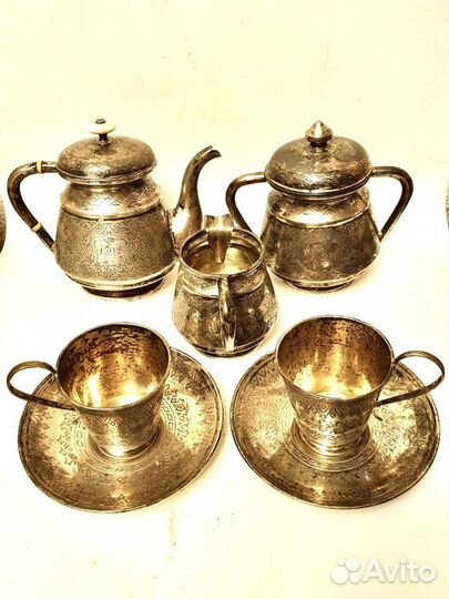 Кофейный набор Царская Россия 1885 год серебро 84