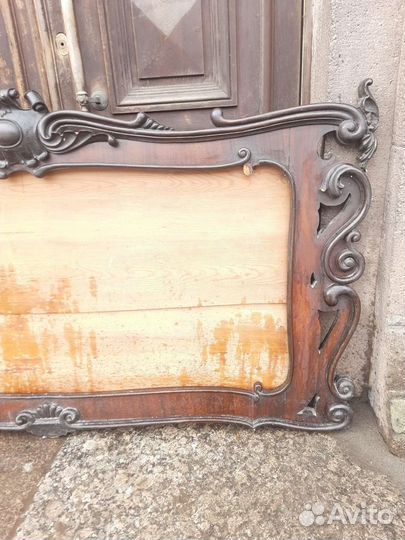 Старинное Антиикварное Огромное Настенное Зеркало