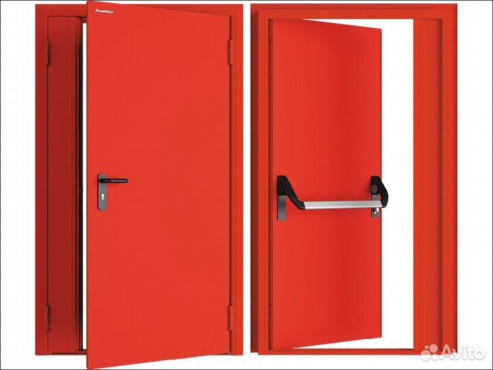 Дверь противопожарная 1620*860 7035 L дпм EI-60