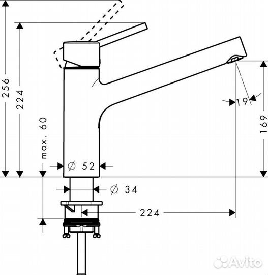 Смеситель для кухни Hansgrohe Talis 32851000