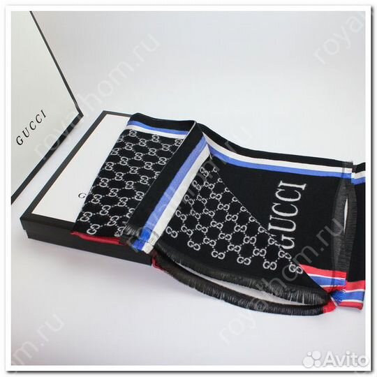 Мужской шарф gucci р.70 x 180 см