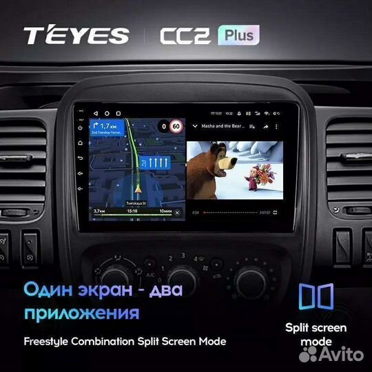 Штатная магнитола teyes CC2+ Renault Trafic