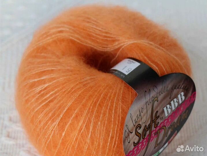 Пряжа мохер на шелке BBB filati Soft Drim
