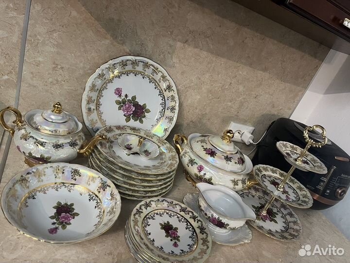 Набор столовой посудыРоза (Чехия )