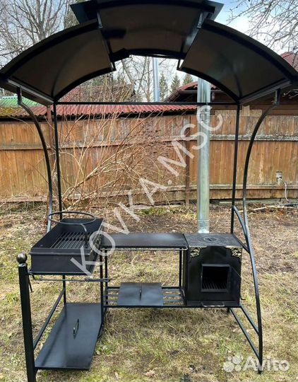 Мангал с крышей