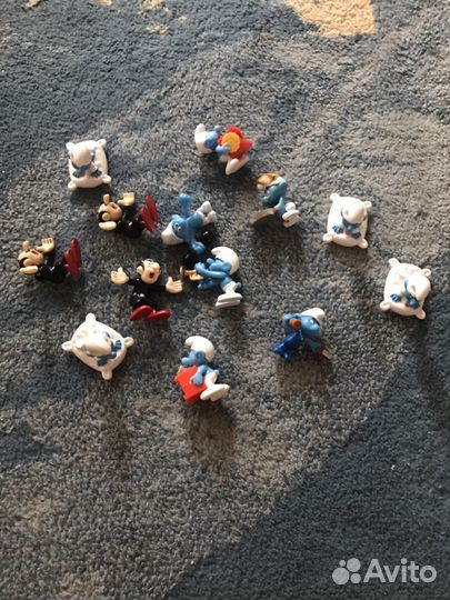 Смурфики, игрушки киндер, мозайка, скрепыши