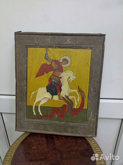 Икона старинная.Георгий Победоносец