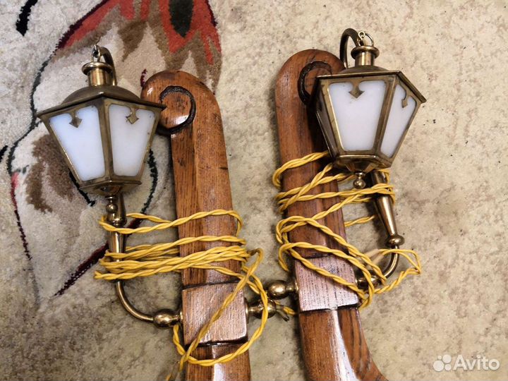 Бра, светильник. дерево. Авторские