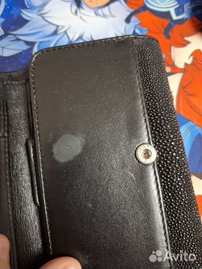 Кошелёк и визитница из кожи ската