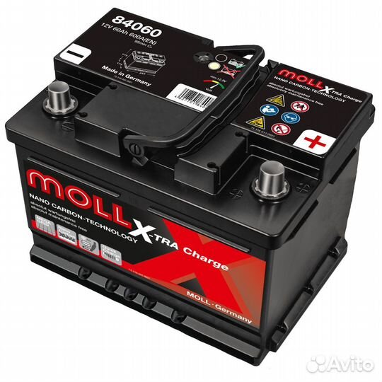 Аккумулятор автомобильный moll X-TRA charge 60R