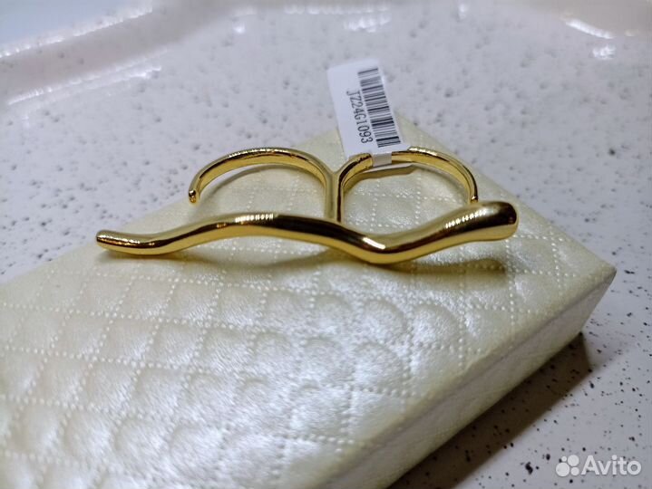 Кольцо на 2 пальца, современный дизайн