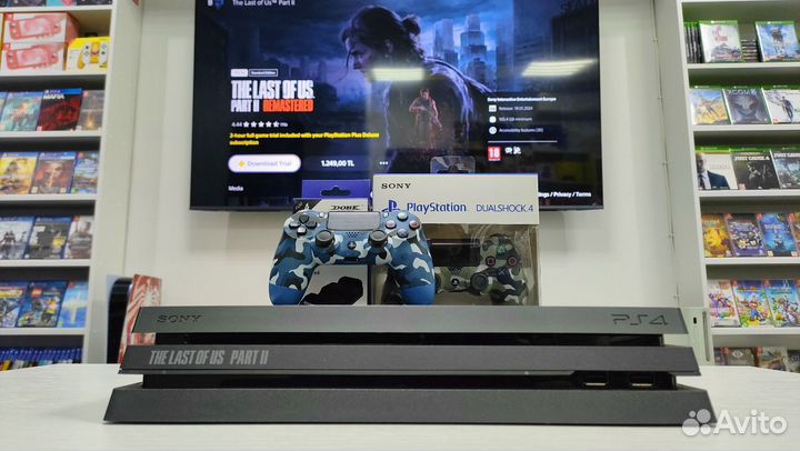 Sony PS4 Pro 2 геймпада + 95 игр