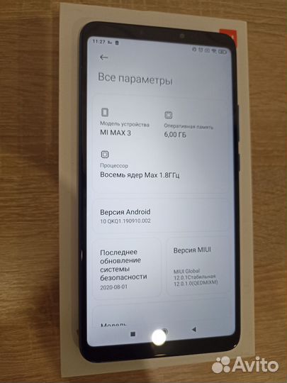 Телефон Xiaomi Mi max 3