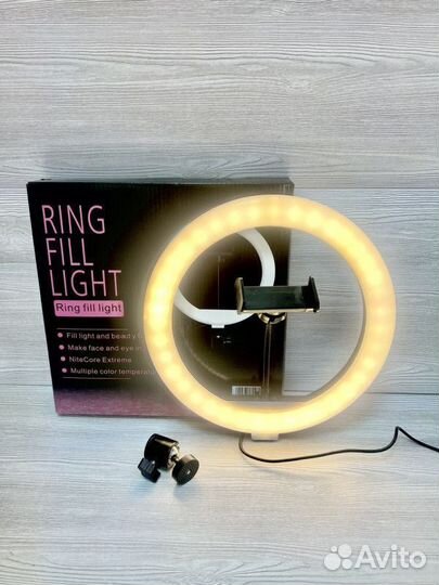 Кольцевая лампа 26 см со штативом