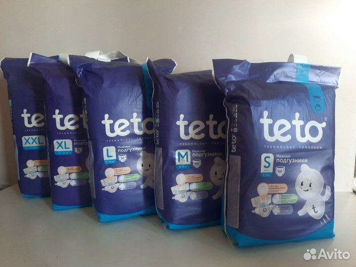 Подгузники трусики Teto L (9-14кг)