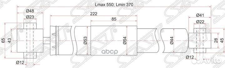 Амортизатор задний nissan qashqai/dualis/rogue