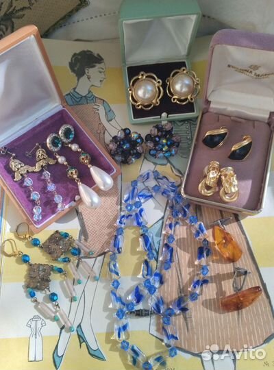 Monet Серьги, Gloria Vanderbilt ягуар клипсы