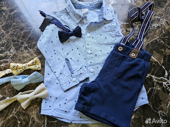 Праздничный образ:Рубашка и брюки. H&M/Next 86см