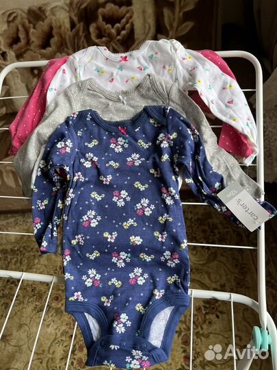 Новый комплект боди 4 шт,carters с бирками,р 12м