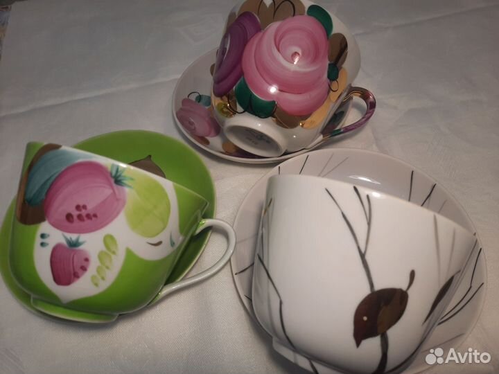 Большая чайная пара дулево СССР