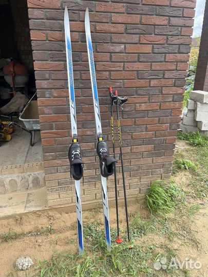 Новые лыжи fischer и граф. палки