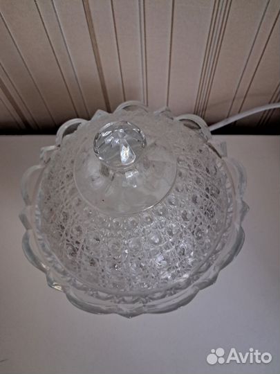 Ваза толстое стекло СССР