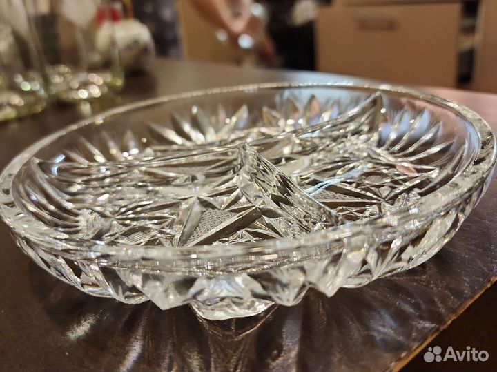 Хрустальная менажница СССР