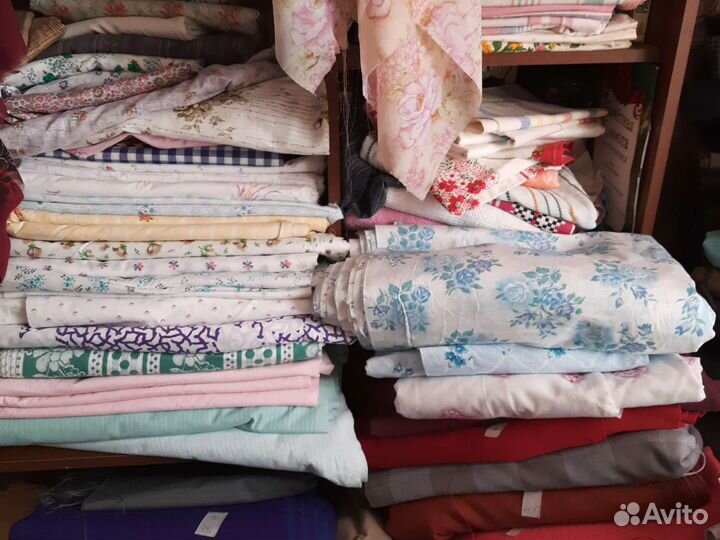 Отрез ткани СССР сатин. Бязь, шерсть