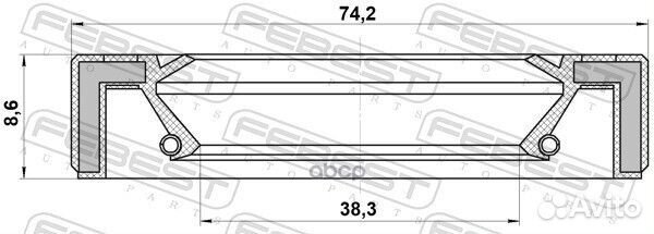 Сальник привода 38.3X74.2X8.6 95GBY40740909R