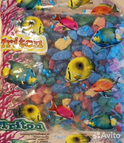 Аквариумные камушки цветные в упаковке