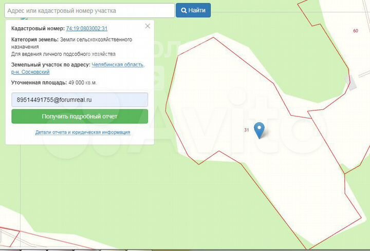 Участок 4,9 га (ИЖС)