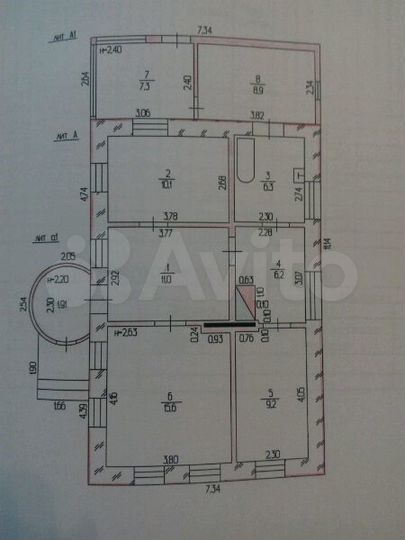 Дом 74 м² на участке 21 сот.