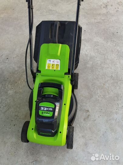 Газонокосилка аккумуляторная Greenworks 33 см 24v