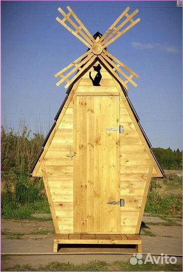 Дачный туалет с декором мэж 654