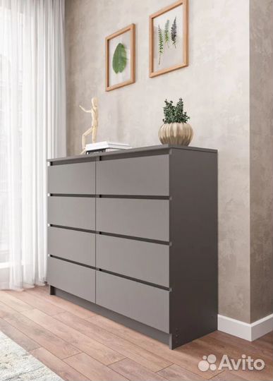 Комод высокий и для одежды графит(серый) 1200 мм