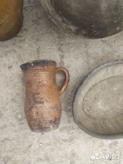 Старинная глиняная посуда 19 век