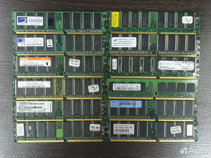 Оперативная память DDR 512Mb в ассортименте
