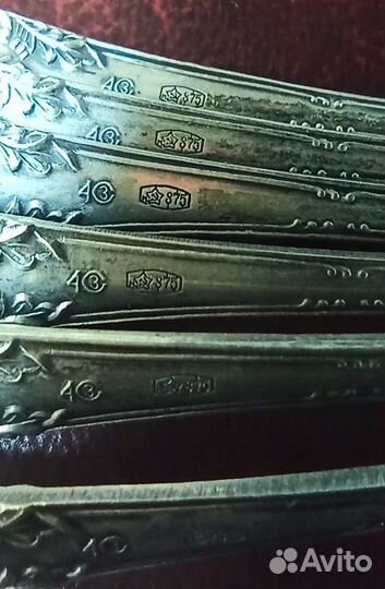 Ложки кофейные серебро 875 пробы