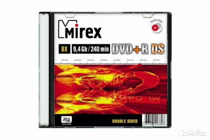 Диски DVD+R Mirex Double Side (2-сторонние), 5 шт