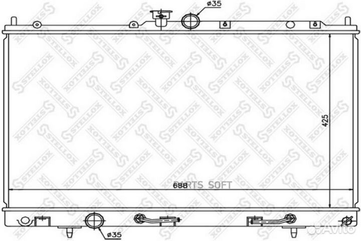 Stellox 1025348SX 10-25348-SX радиатор системы охл